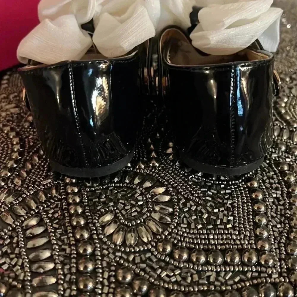 QQ GIRLS BLACK PATENT MARY JANES SIZE 9 NIB - Picture 4 of 7